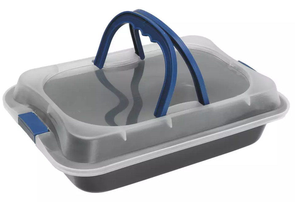 Forma do PIECZENIA Ciast Sernika Mięs Blacha Z Pokrywką KLIPSEM Uchwyt 4197