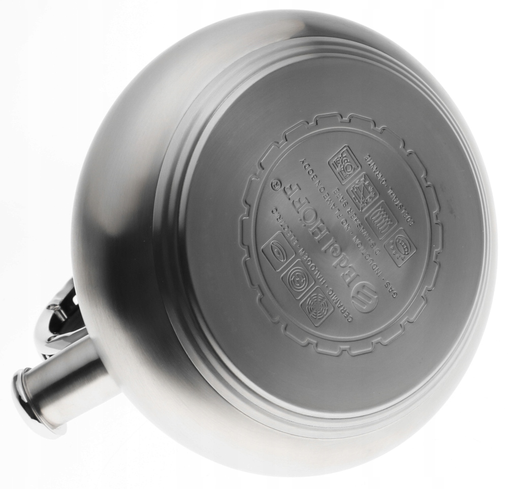 CZAJNIK Stalowy BŁYSZCZĄCY 2,5l GRUBE 3xDNO Z Gwizdkiem INDUKCJA Gaz 1026