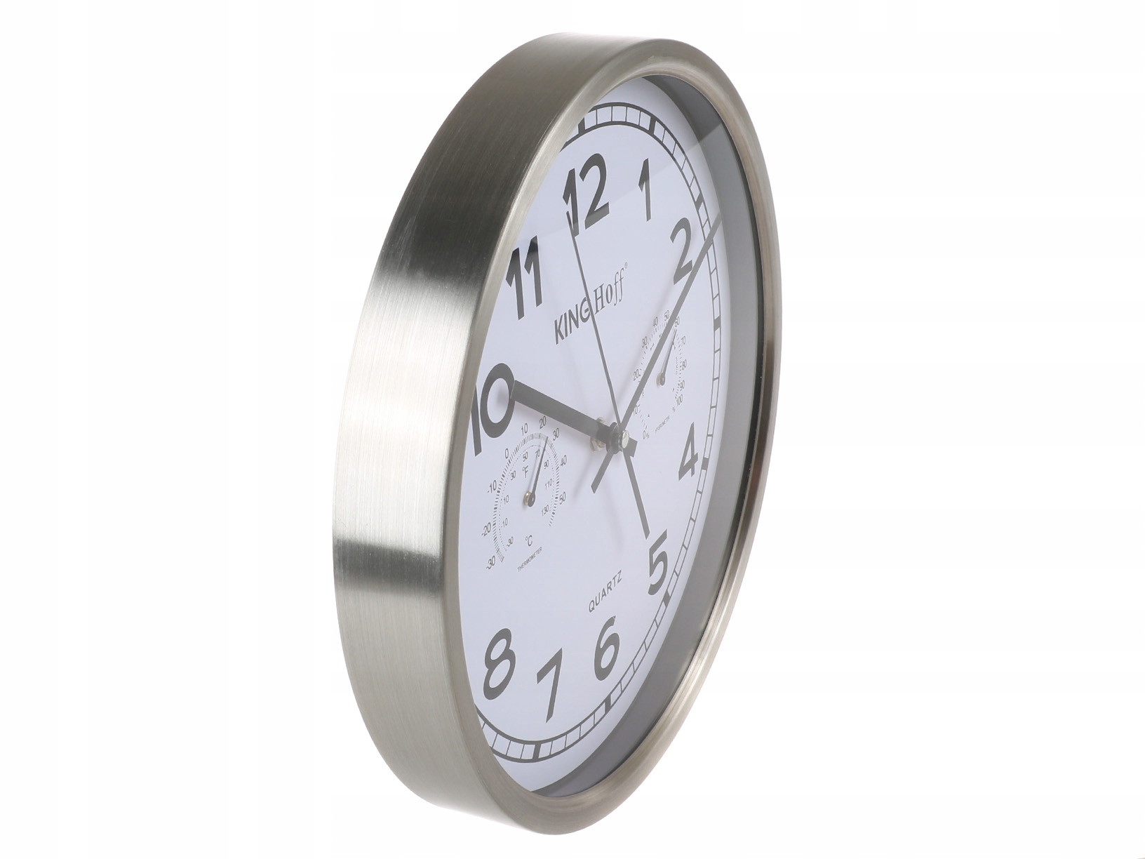 ZEGAR ŚCIENNY Cichy TERMOMETR Higrometr 30cm 5027