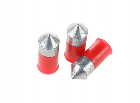 ŚRUT Stalowo TEFLONOWY 5,5mm Czerwony 40szt OSTRY