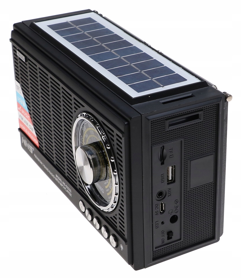 Radio PRZENOŚNE SOLARNE Głośnik Bluetooth Latarka