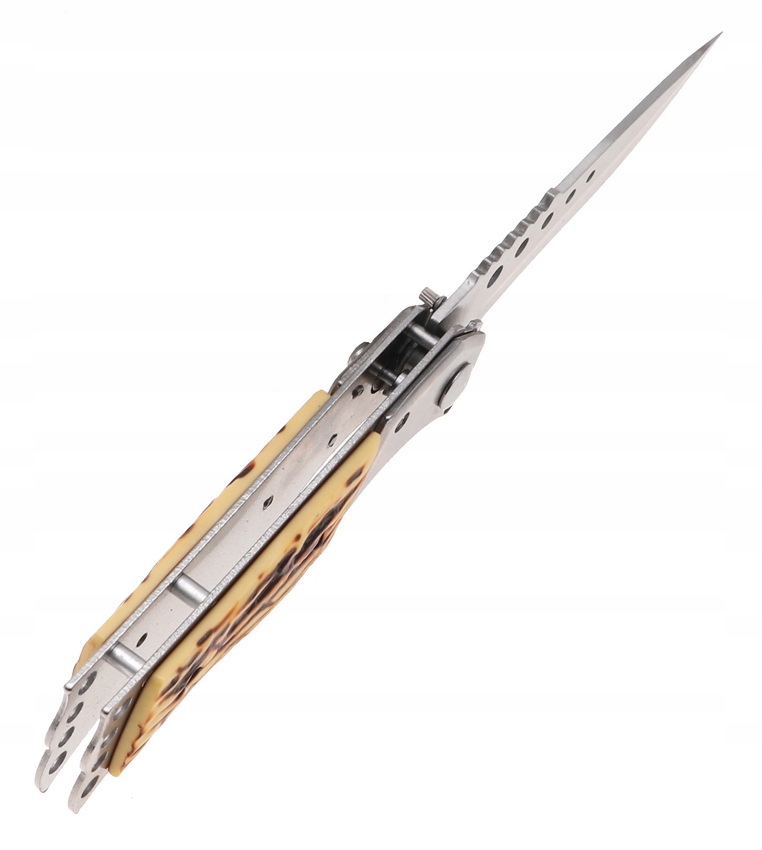 NÓŻ MYŚLIWSKI Scyzoryk Składany Sprężynowy Na Grzyby Pokrowiec 5721