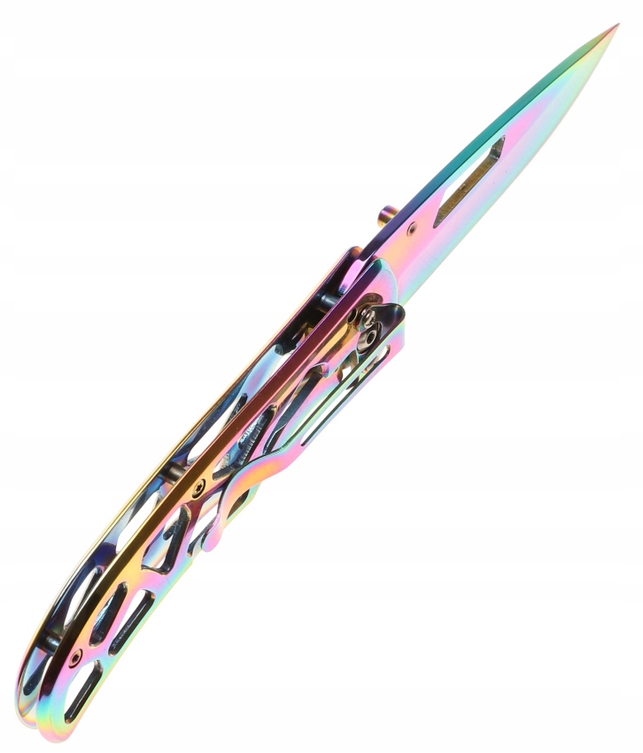 NÓŻ MYŚLIWSKI Scyzoryk Składany Turystyczny RAINBOW 180611