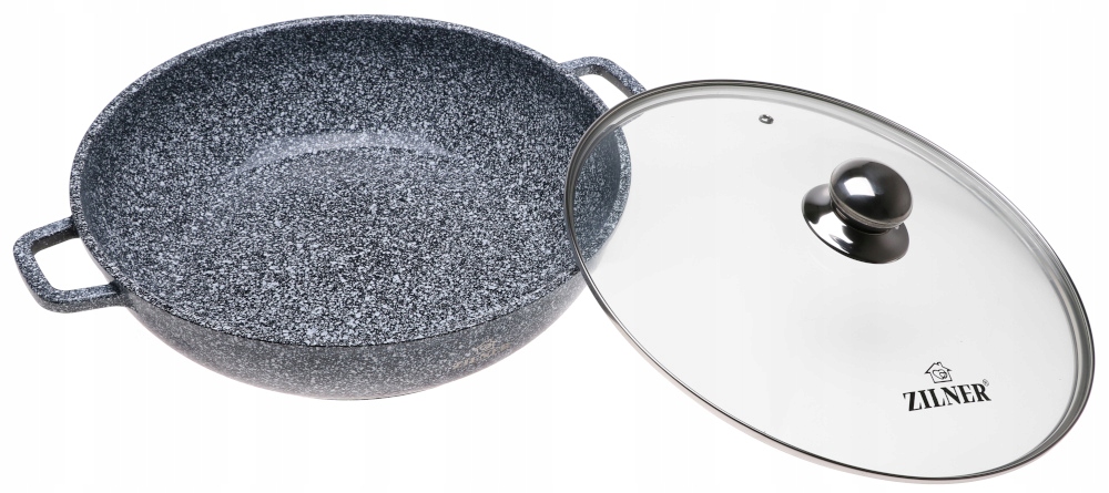 GARNEK Niski MARMUROWY 32cm WOK Indukcja 5,5l 7070