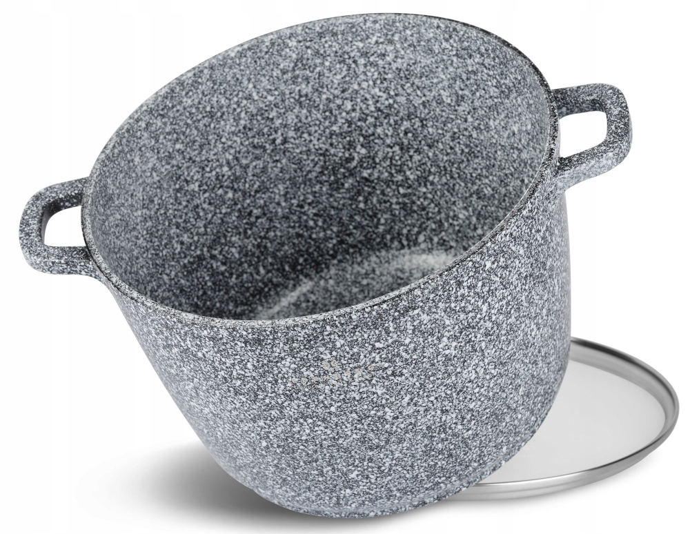 GARNEK Ceramiczny Marmurowy KOCIOŁEK Głęboki Wysoki 4l 20cm 8192