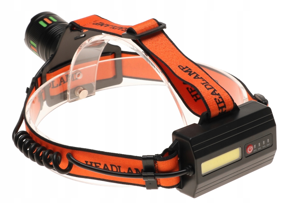 LATARKA Czołowa LED COB TYLNE Światło Czerwone ZOOM Czołówka 8892