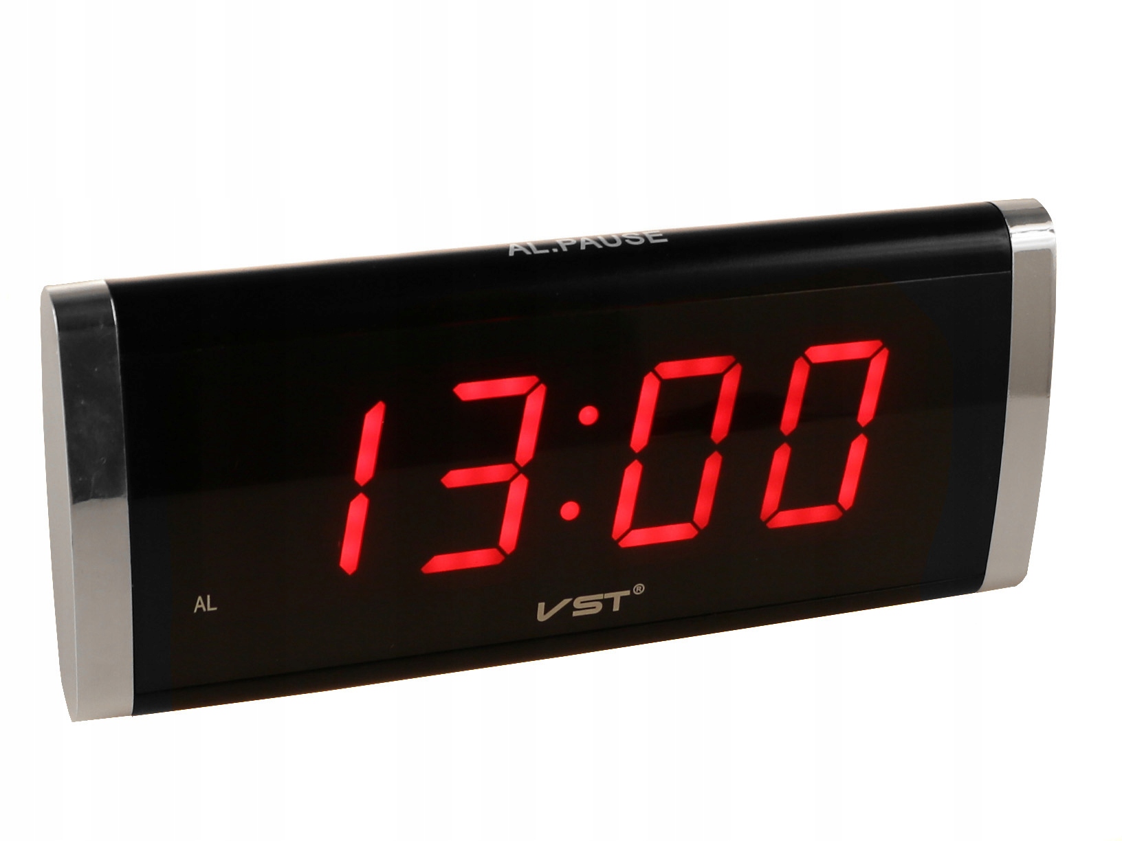 BUDZIK Zegar Cyfrowy Z Alarmem Elektroniczny LED Sieciowy Czerwony 391