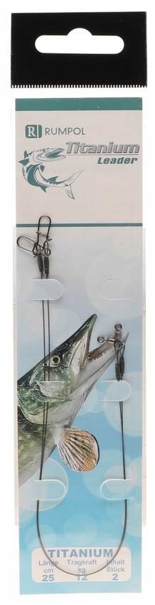 PRZYPONY TITANIUM Leader 2 sztuki 25cm 12kg 310018