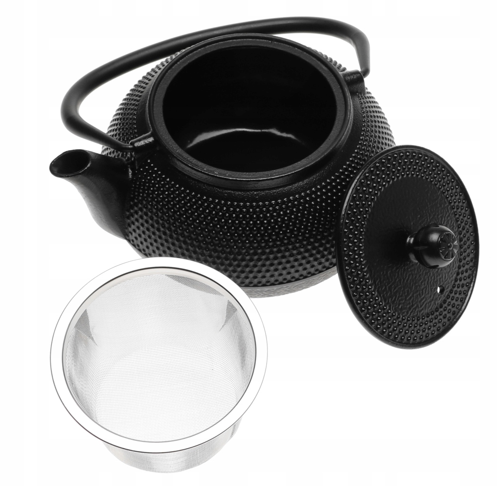 CZAJNIK ŻELIWNY Z Sitkiem imbryk ZAPARZACZ Do Herbaty Kawy Ziół 0,8l 4029