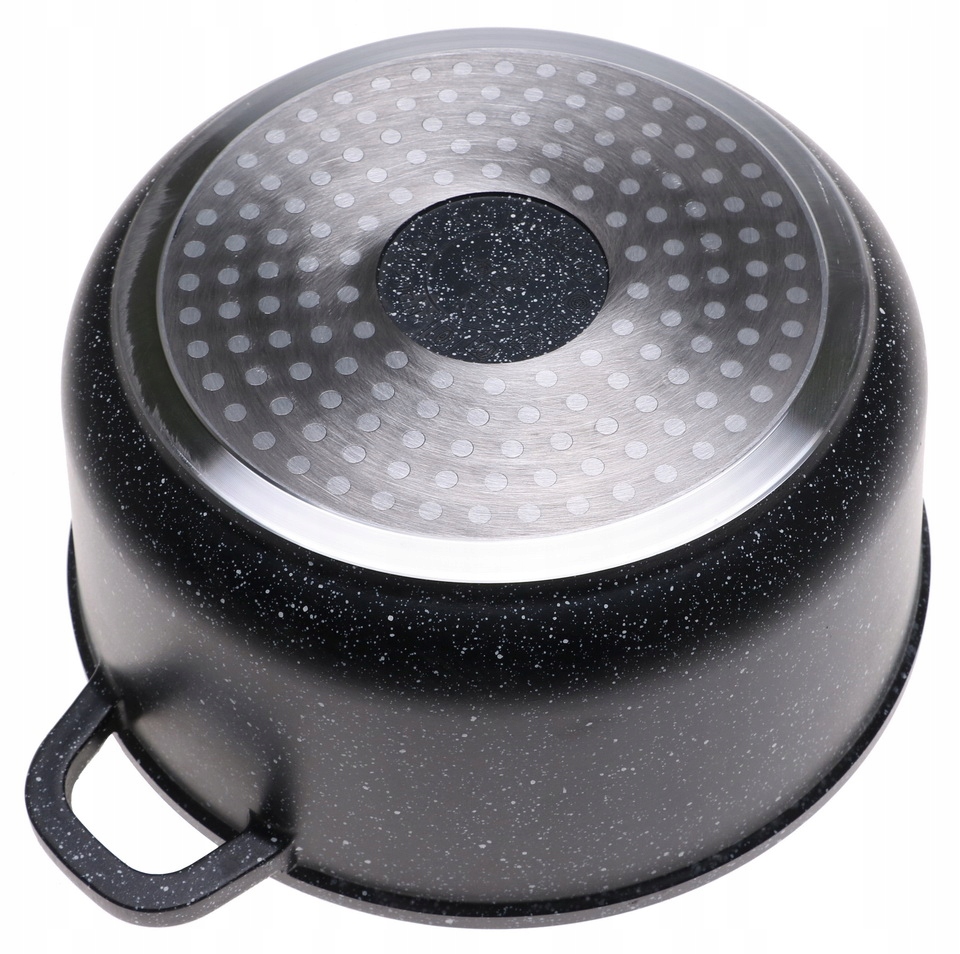 GARNEK MARMUROWY Czarny 24cm INDUKCJA 4,5l 9005