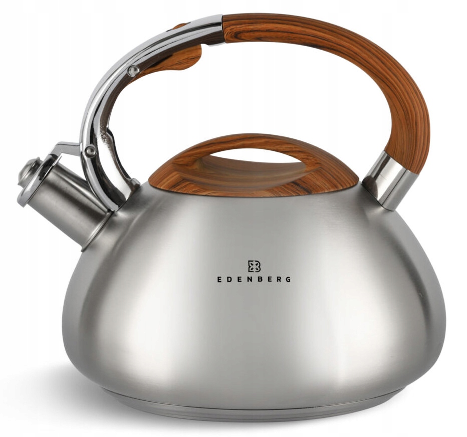 CZAJNIK Stalowy SATYNOWY 3l GRUBE 3xDNO Z Gwizdkiem INDUKCJA Gaz 1400W