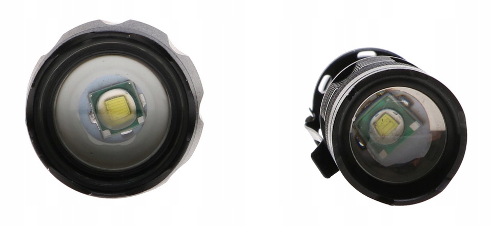 LATARKA LED Taktyczna x2 Akumulatorowa ZESTAW LATAREK Latarki ZOOM 2596