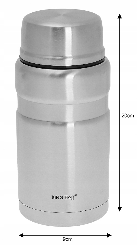 TERMOS OBIADOWY Menażka 0,75L POJEMNIK Na ZUPĘ Żywność Obiad Z ŁYŻKĄ 1458