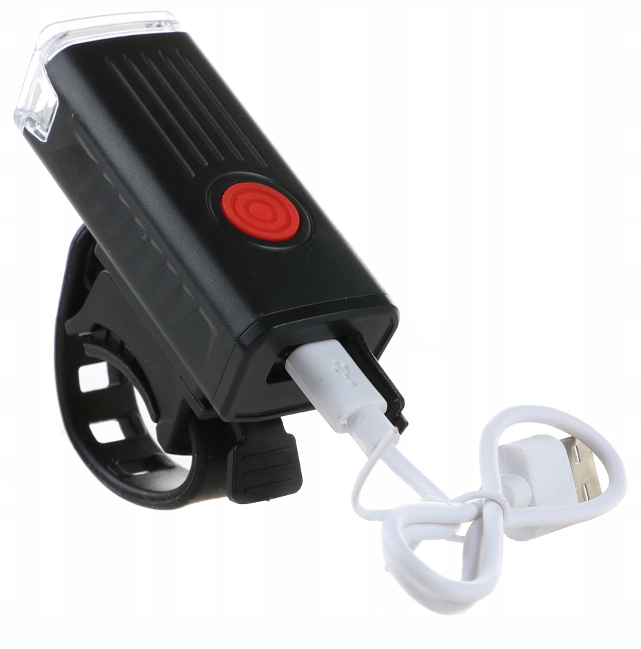 Lampka OŚWIETLENIE Rowerowe Przód LED Latarka Światło USB 3876