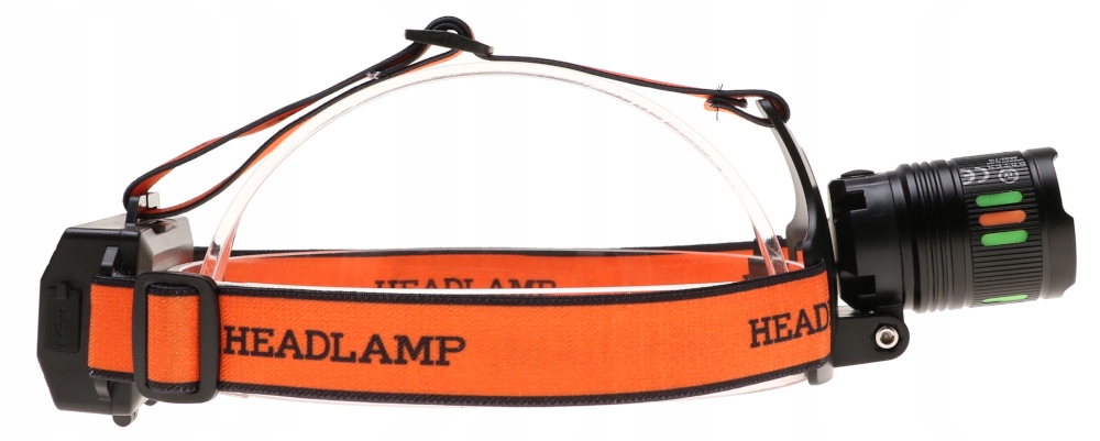 LATARKA Czołowa LED COB TYLNE Światło Czerwone ZOOM Czołówka 8892