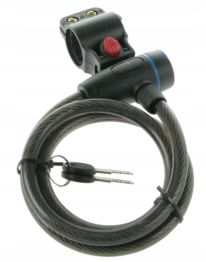 ZAPIĘCIE ROWEROWE Linka Do ROWERU Blokada Zatrzask Z Uchwytem Na Ramę 5028