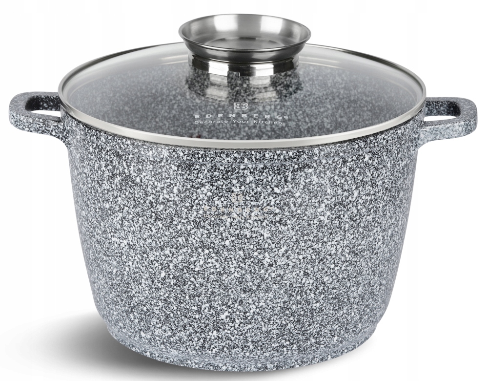 GARNEK Ceramiczny Marmurowy KOCIOŁEK Głęboki Wysoki 4l 20cm 8192