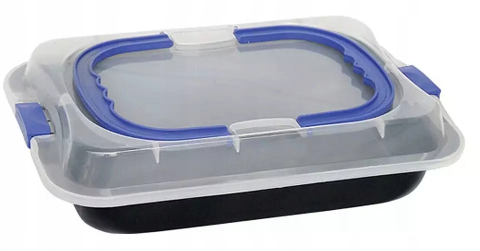 Forma do PIECZENIA Ciast Sernika Mięs Blacha Z Pokrywką KLIPSEM Uchwyt 4197