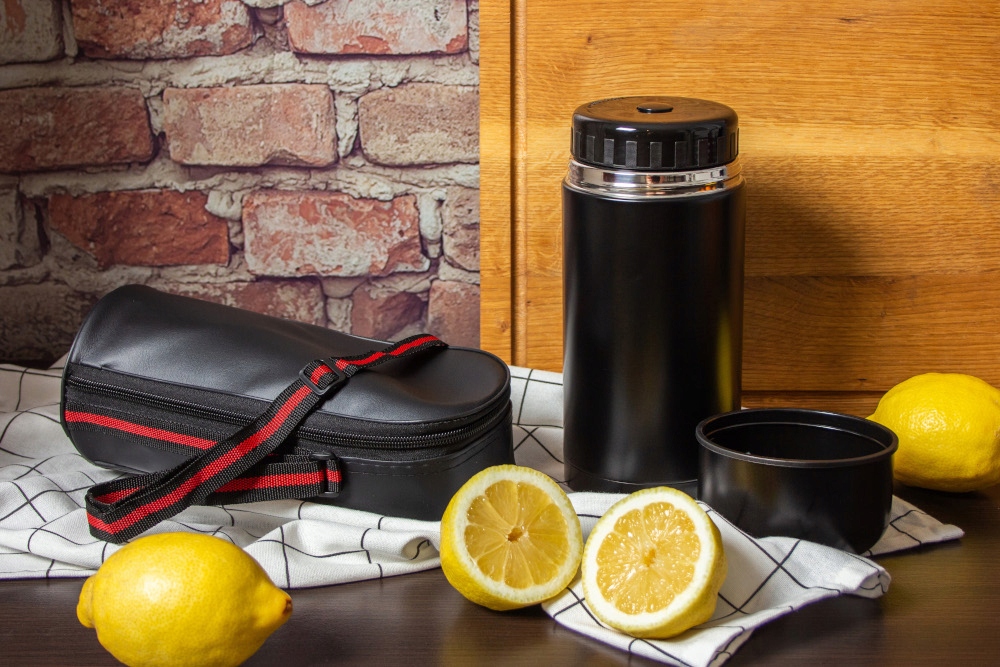 TERMOS OBIADOWY Menażka 1L POJEMNIK Na ZUPĘ Żywność Obiad POKROWIEC 1060