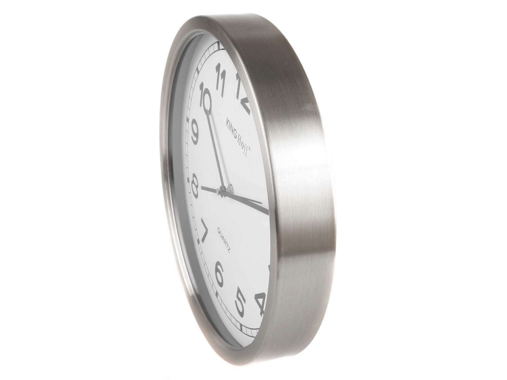 ZEGAR ŚCIENNY CICHY Stalowy 34 cm DUŻE Cyfry 5026