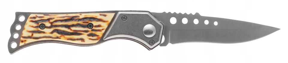 NÓŻ MYŚLIWSKI Scyzoryk Składany Sprężynowy Na Grzyby Pokrowiec 5721