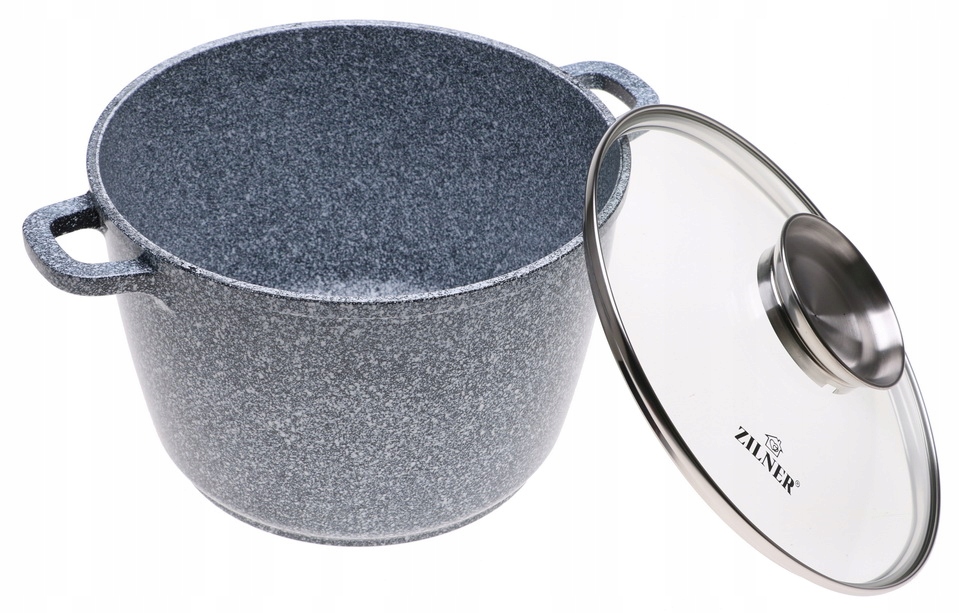 GARNEK Ceramiczny Marmurowy KOCIOŁEK Głęboki Wysoki 10l 28cm 3909