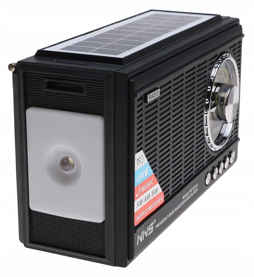 Radio PRZENOŚNE SOLARNE Głośnik Bluetooth Latarka