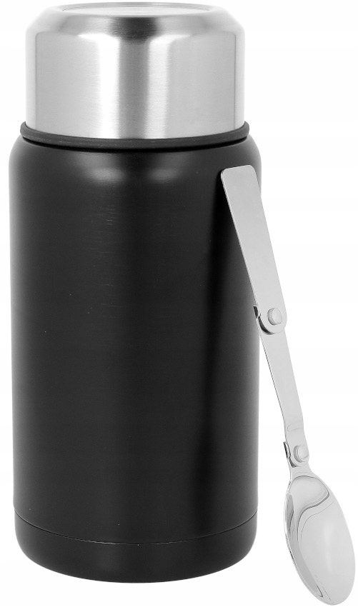 TERMOS OBIADOWY Menażka 0,75L POJEMNIK Na ZUPĘ Żywność Obiad Z ŁYŻKĄ 3571