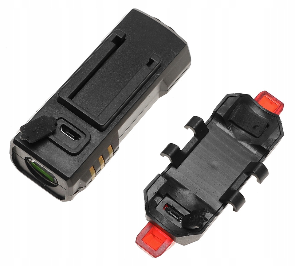 LAMPKI Rowerowe Światło OŚWIETLENIE Latarka PRZÓD TYŁ Zestaw Lampek 6256