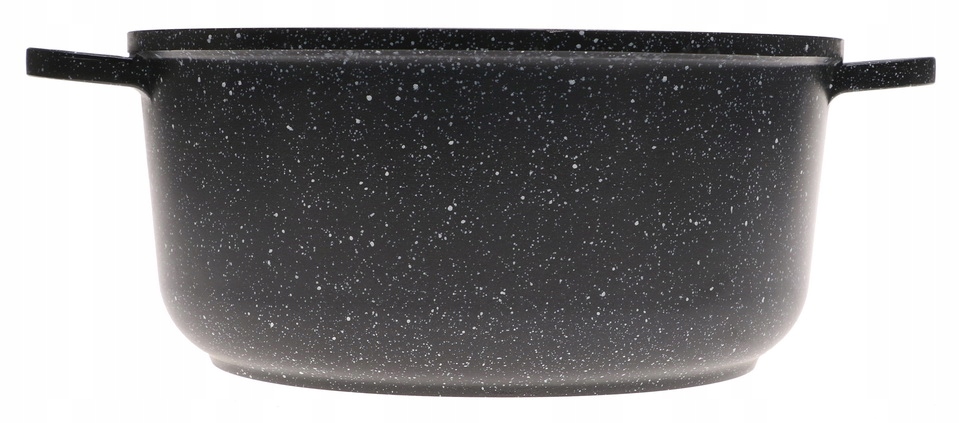 GARNEK MARMUROWY Czarny 24cm INDUKCJA 4,5l 9005