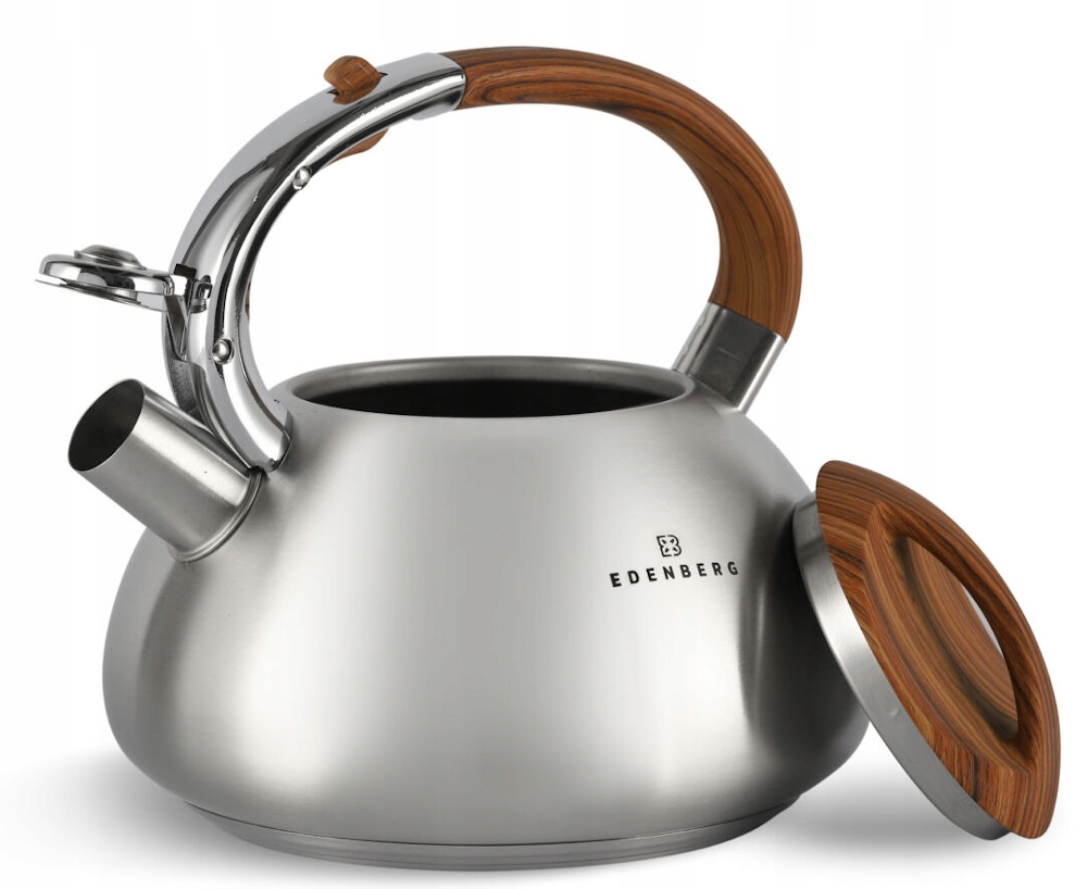 CZAJNIK Stalowy SATYNOWY 3l GRUBE 3xDNO Z Gwizdkiem INDUKCJA Gaz 1400W