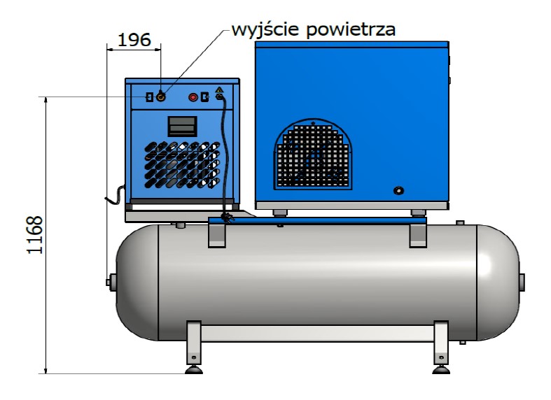 Kompresor Sprężarka 10 BAR 270L GUDEPOL by VIBER-SYSTEM 750L/m 10B270L