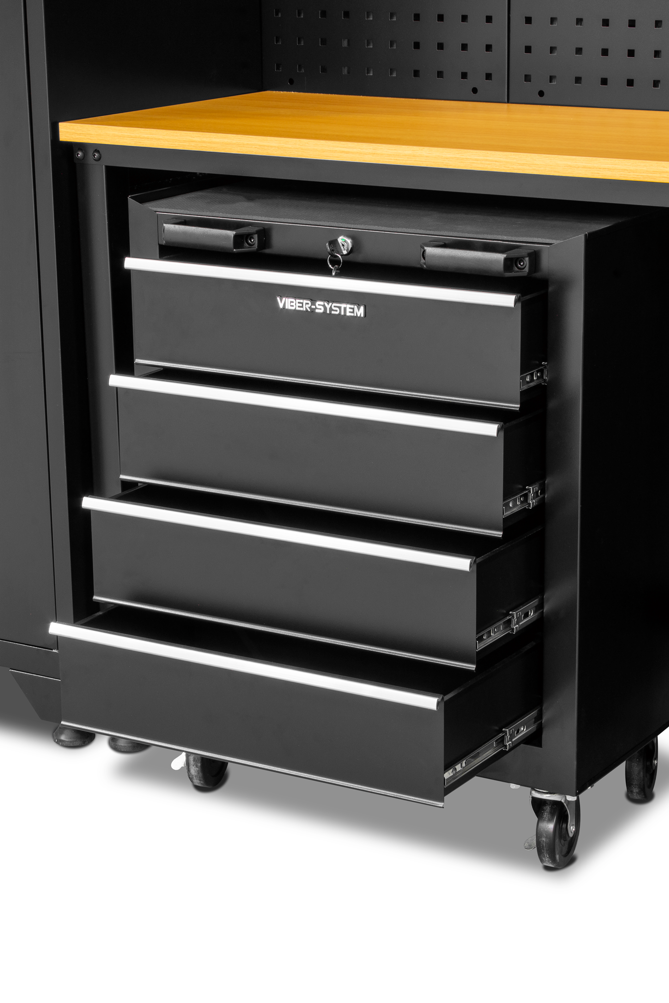 SZ102 Zestaw modułowych mebli warsztatowych z szafkami jezdnymi