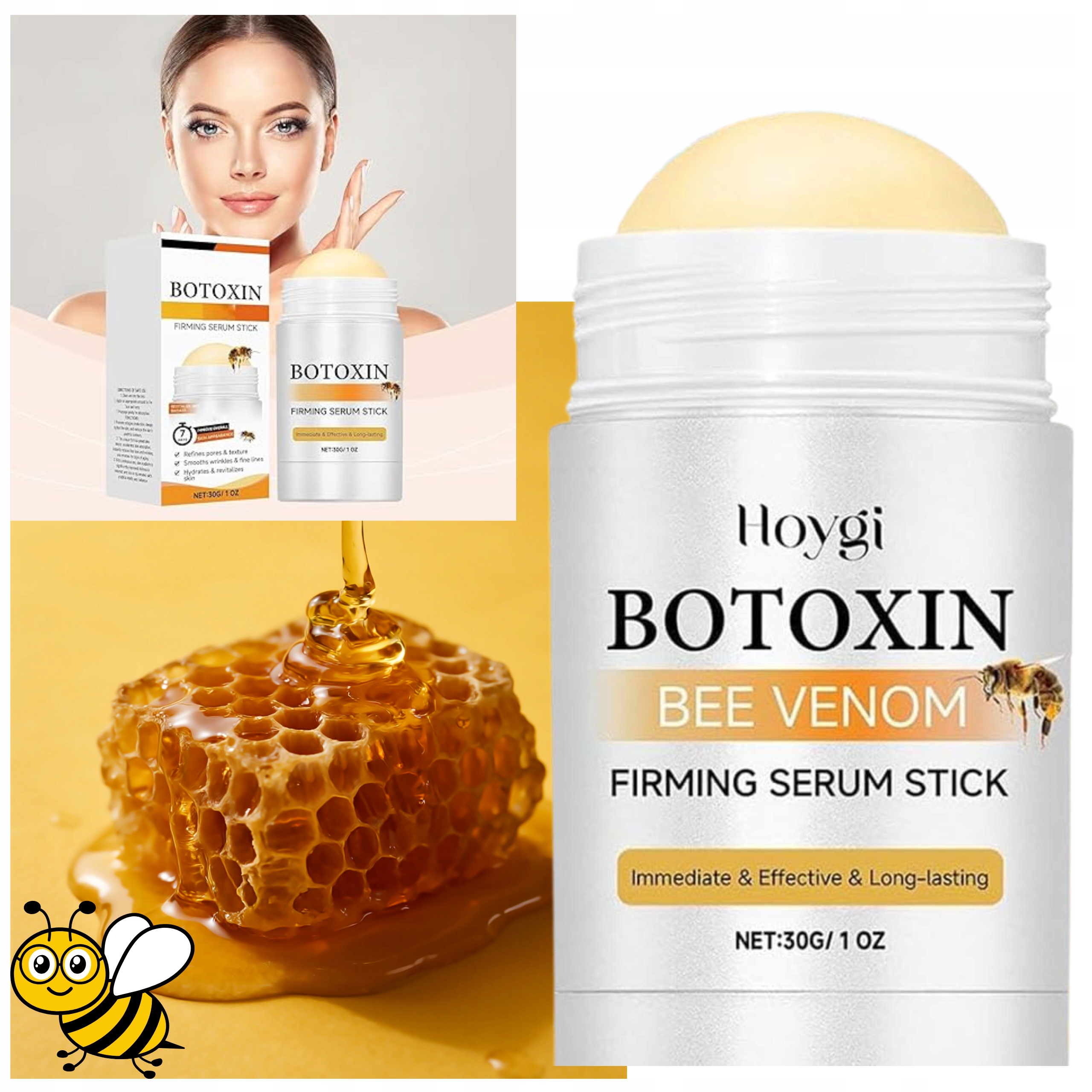 Serum de fata cu venin de albine, hoygi, 30 ml, efect de