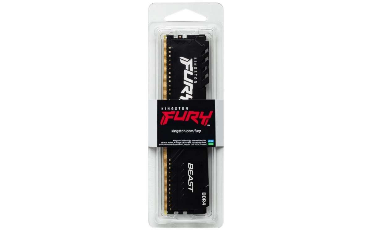 Pamięć DDR4 Kingston Fury Beast 16GB (2x8GB) 3200MHz CL16 1,35V czarna
