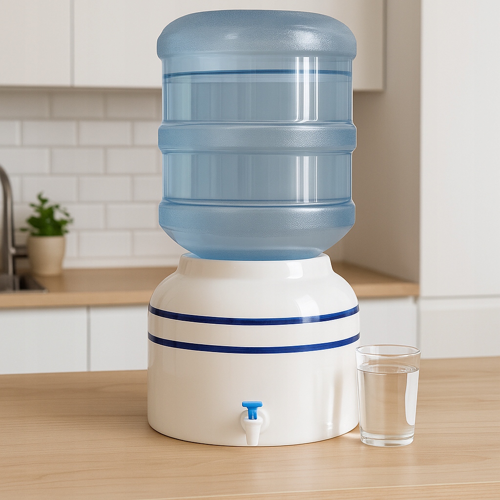 Ceramiczny Dystrybutor Wody ViO CD-02 - Niebieski Pasek Zestaw Basic