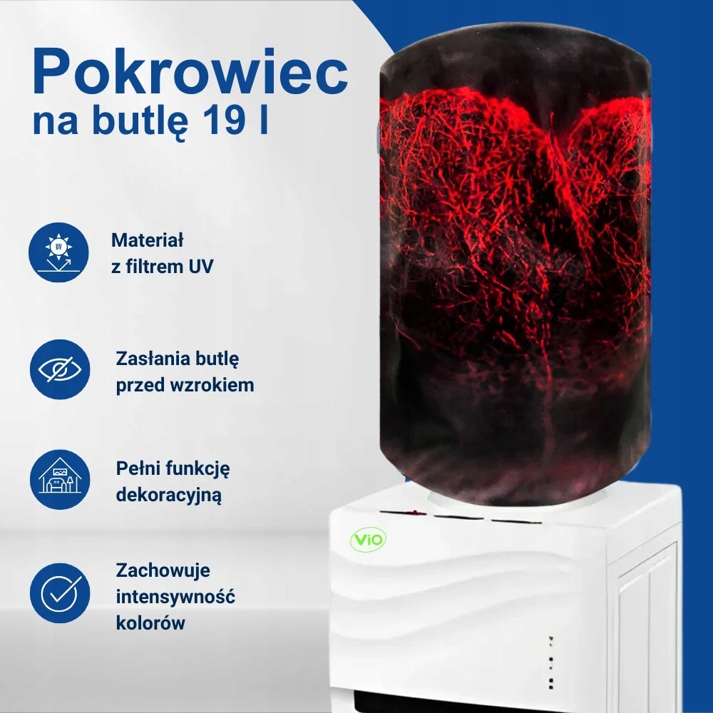 Pokrowiec na Butlę 18,9 litrów - ViO BC08 - Serce
