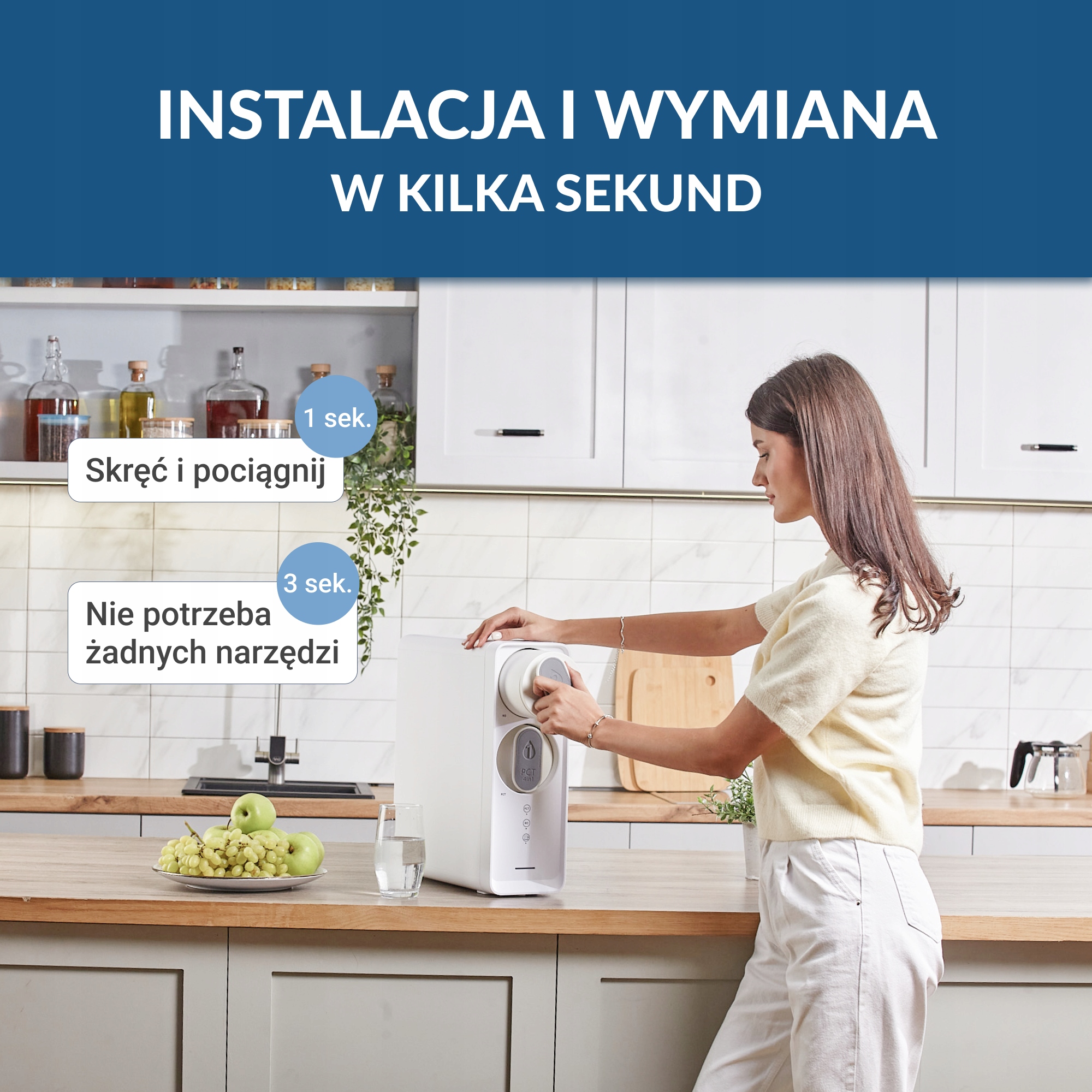 SYSTEM ODWRÓCONA OSMOZA VIO AW-RB26 800 Т z SMART-KRANEM WYDAJNOŚĆ 2 l/m