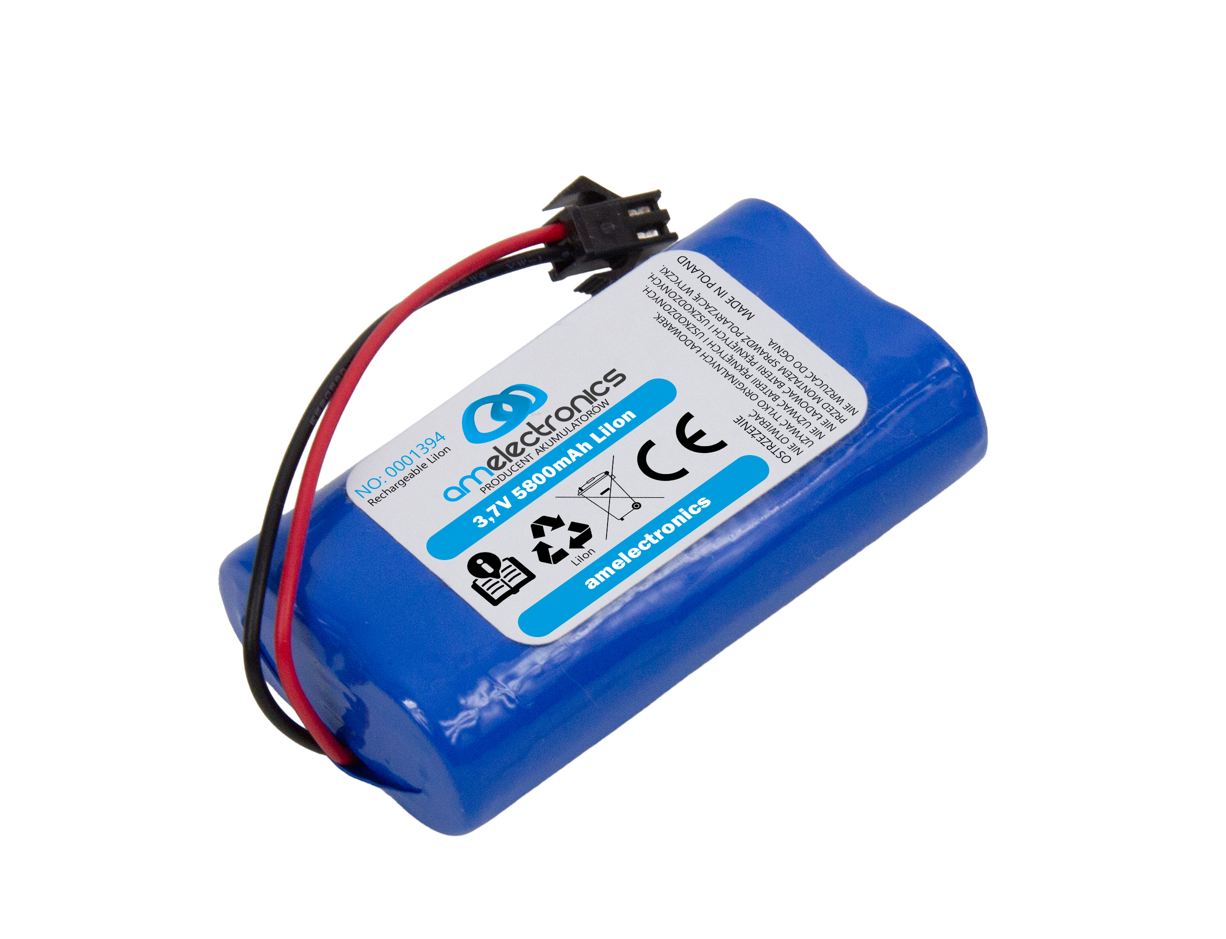AKUMULATOR ŁÓDKI ZANETOWEJ 3,7V 5800MAH (1394)