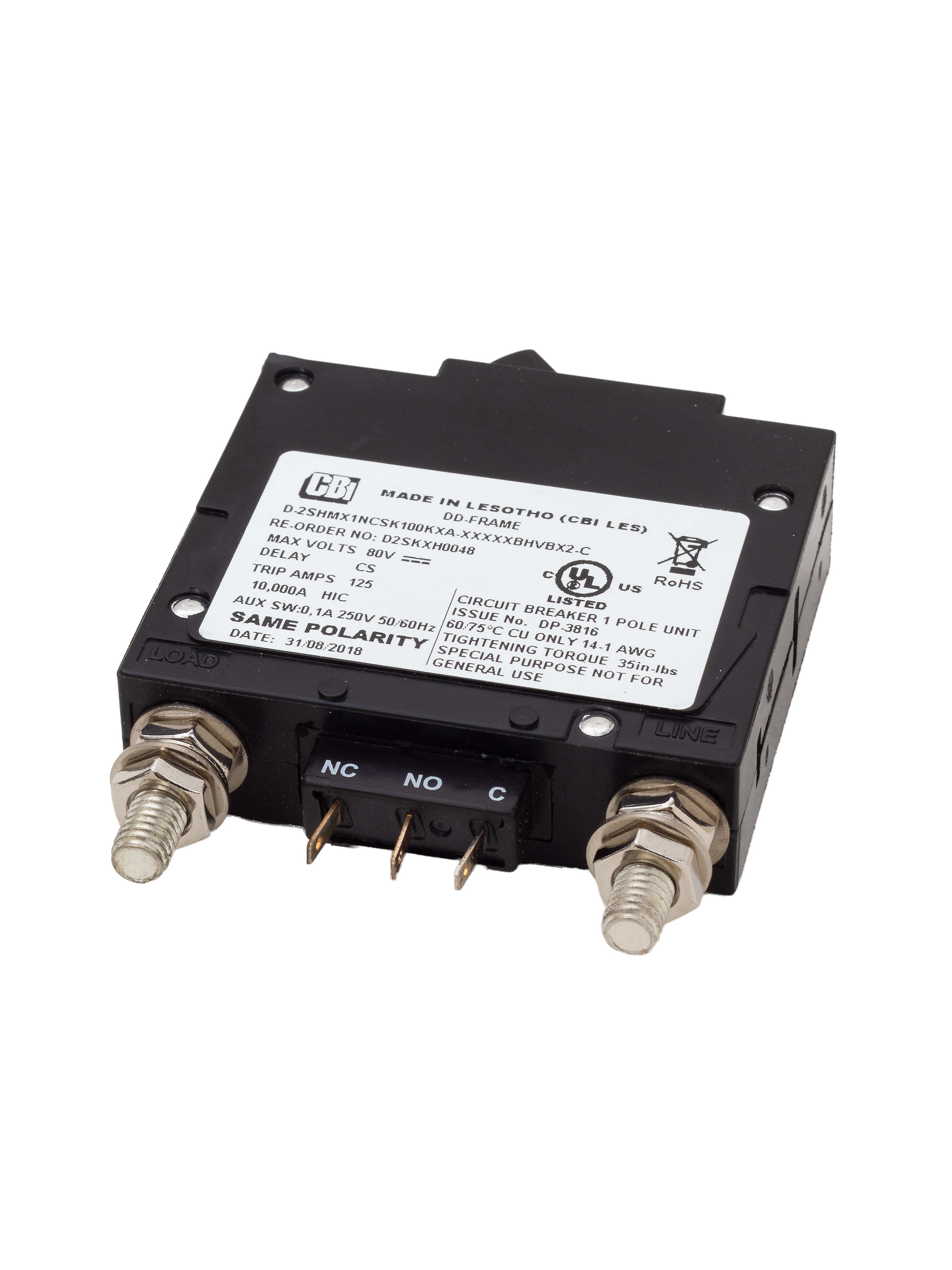 WYŁĄCZNIK NADPRĄDOWY CBI ELECTRIC 80V 125A (4946)