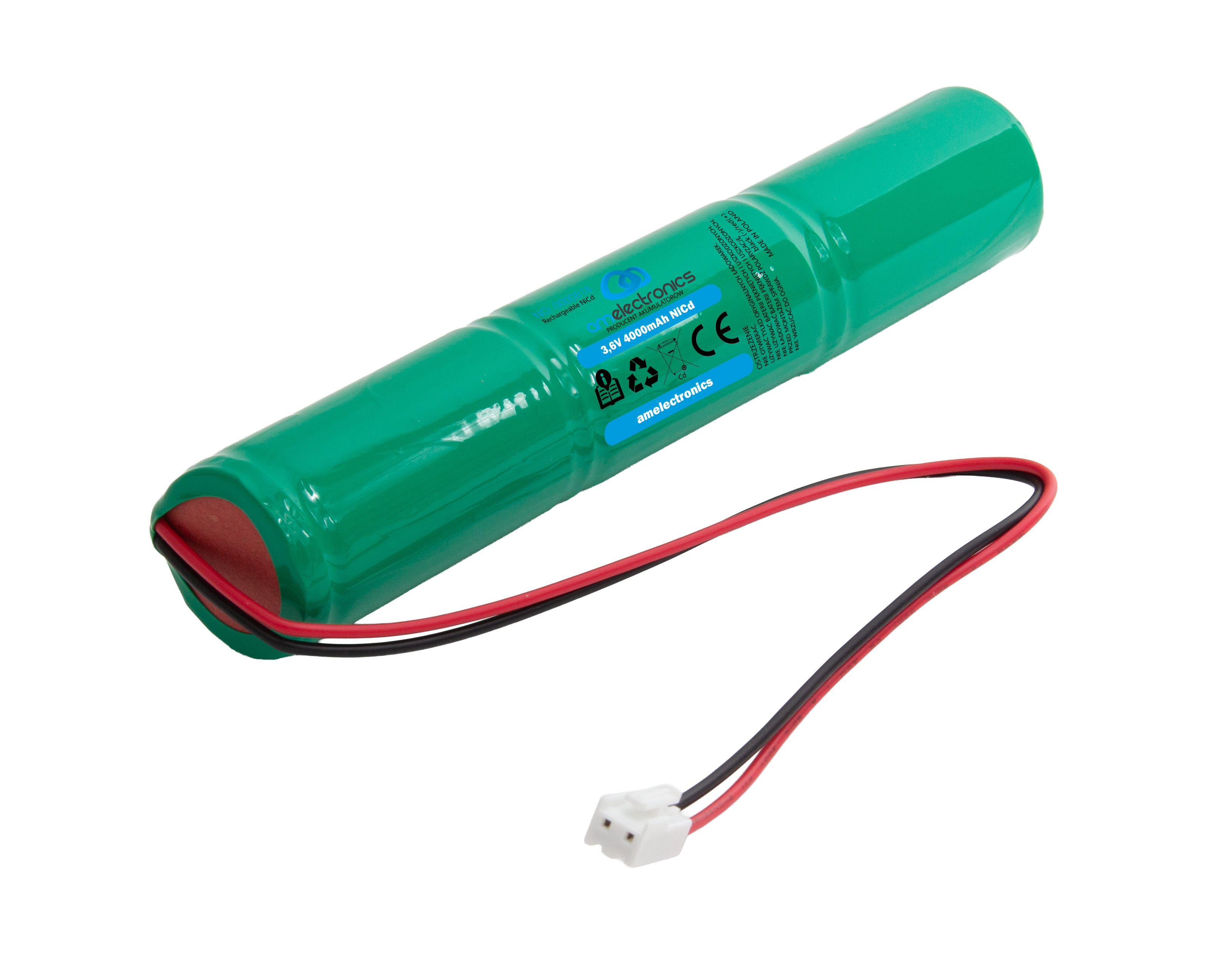 AKUMULATOR DO LAMP AWARYJNYCH 3,6V 4000MAH NI-CD (0818)