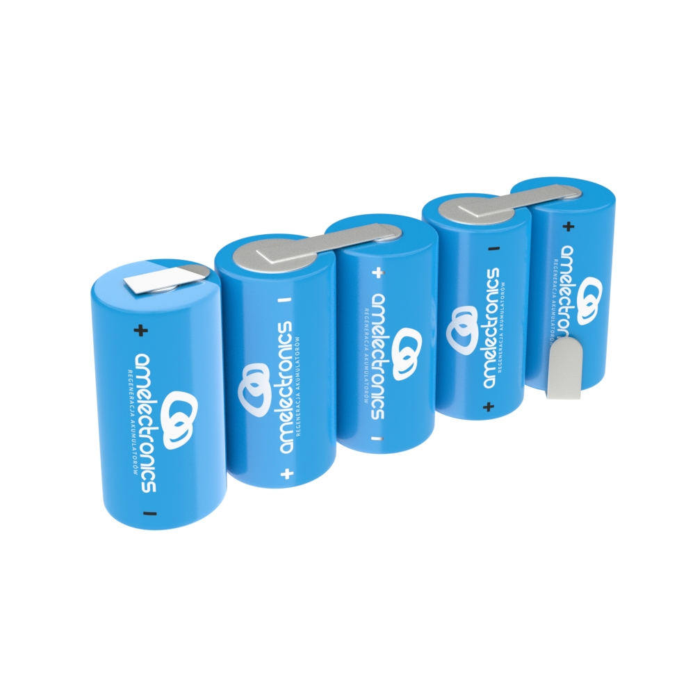 PAKIET AKUMULATORÓW 5 OGNIW C 6V 2500MAH NI-CD (4702)
