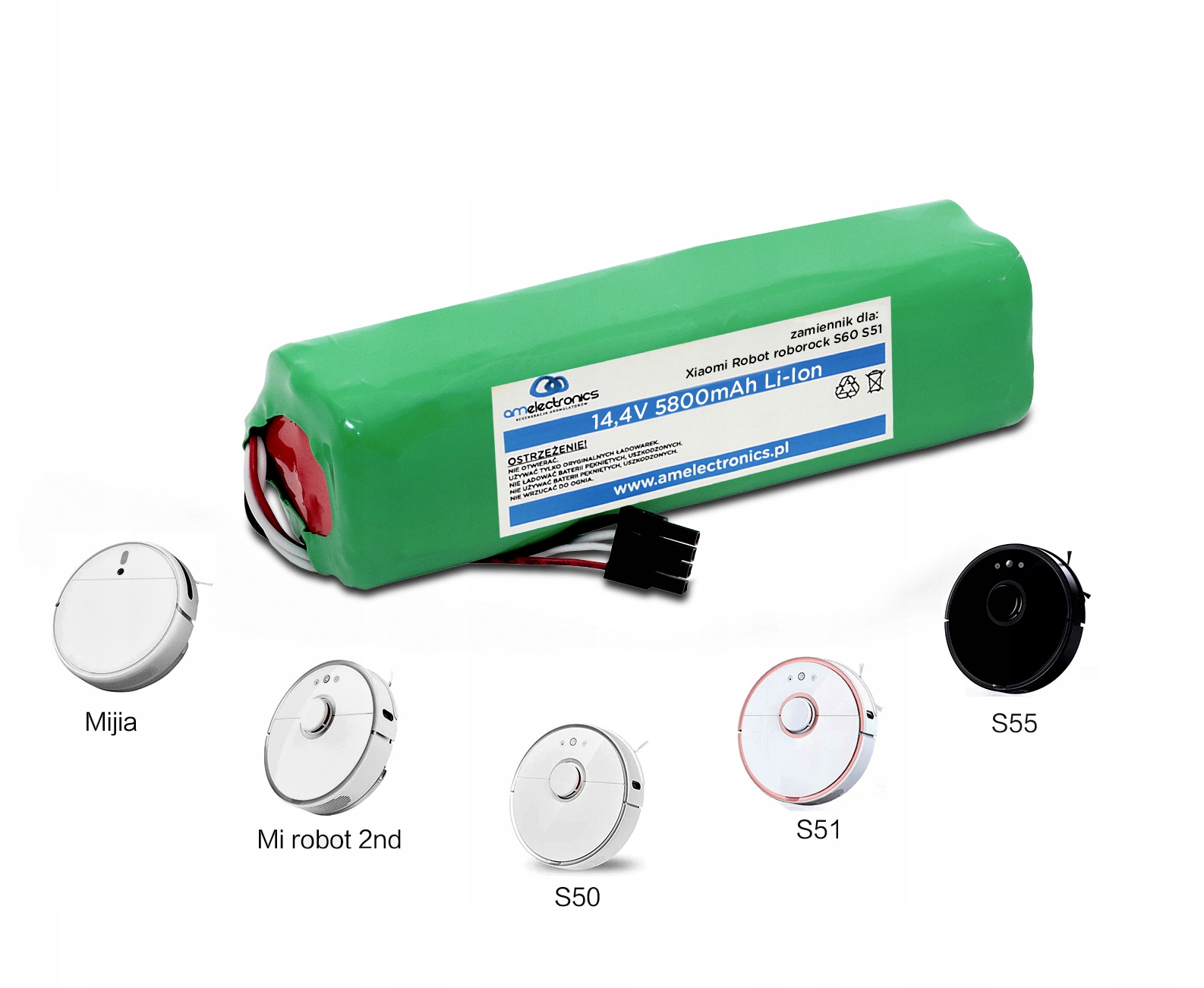 Bateria Aku do Xiaomi Roborock S7/S7+ 14,4V 5,8Ah