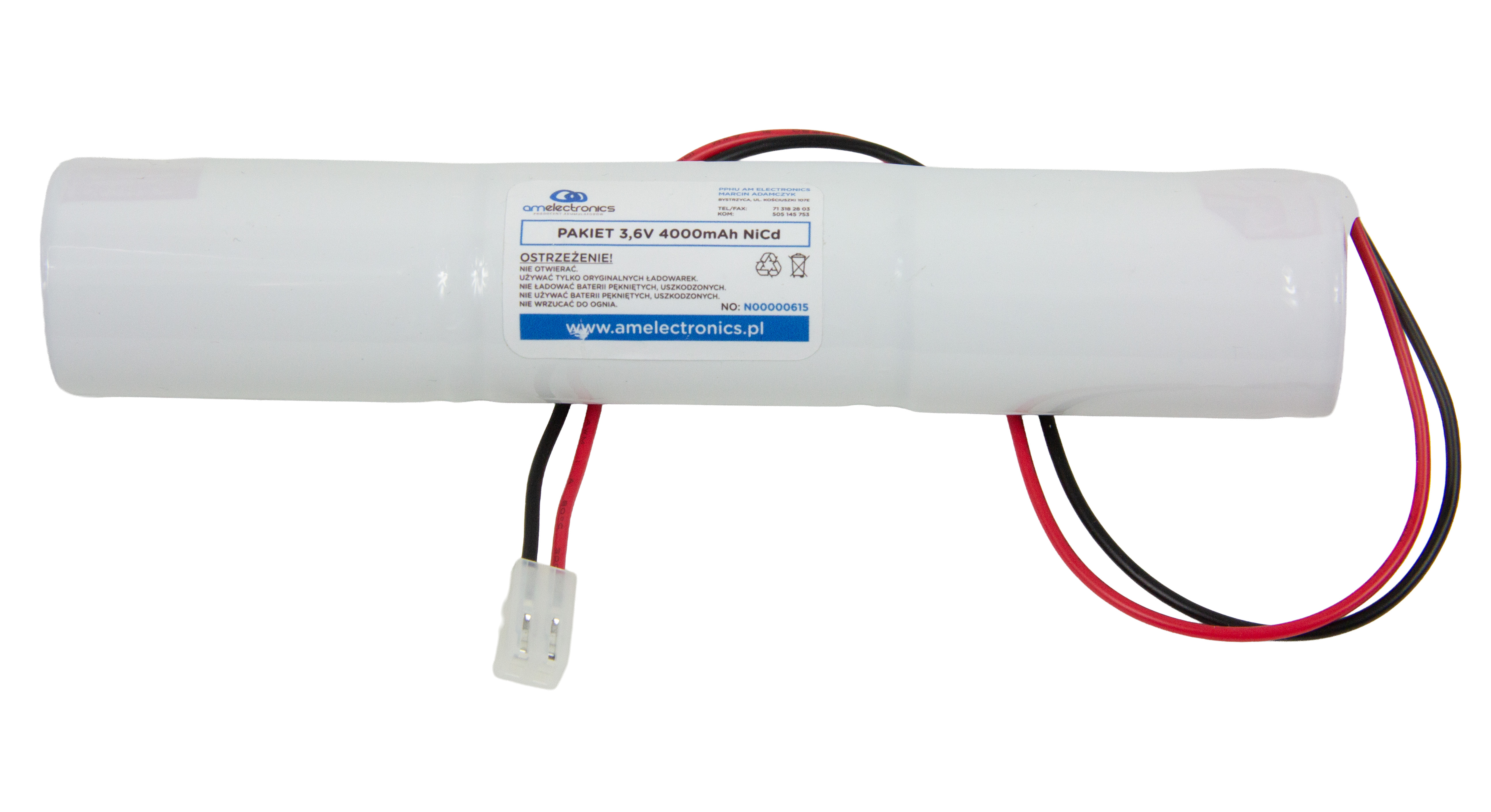 PAKIET LAMPA AWARYJNA 3,6V 4000MAH NI-CD (1776)