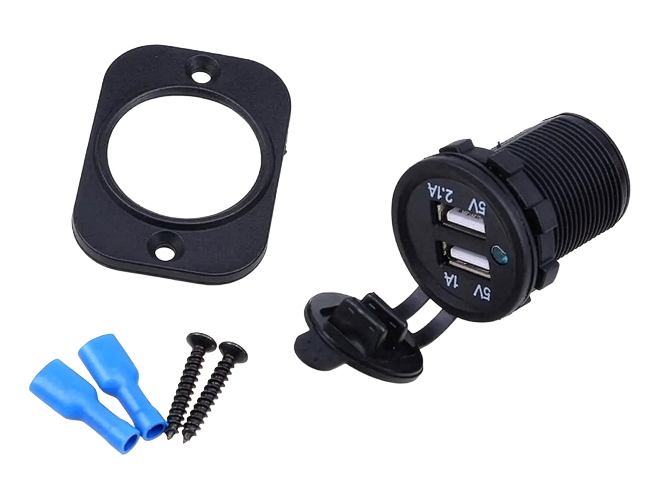 Ładowarka samochodowa dedal 12V-24V, 2100mA (3833)