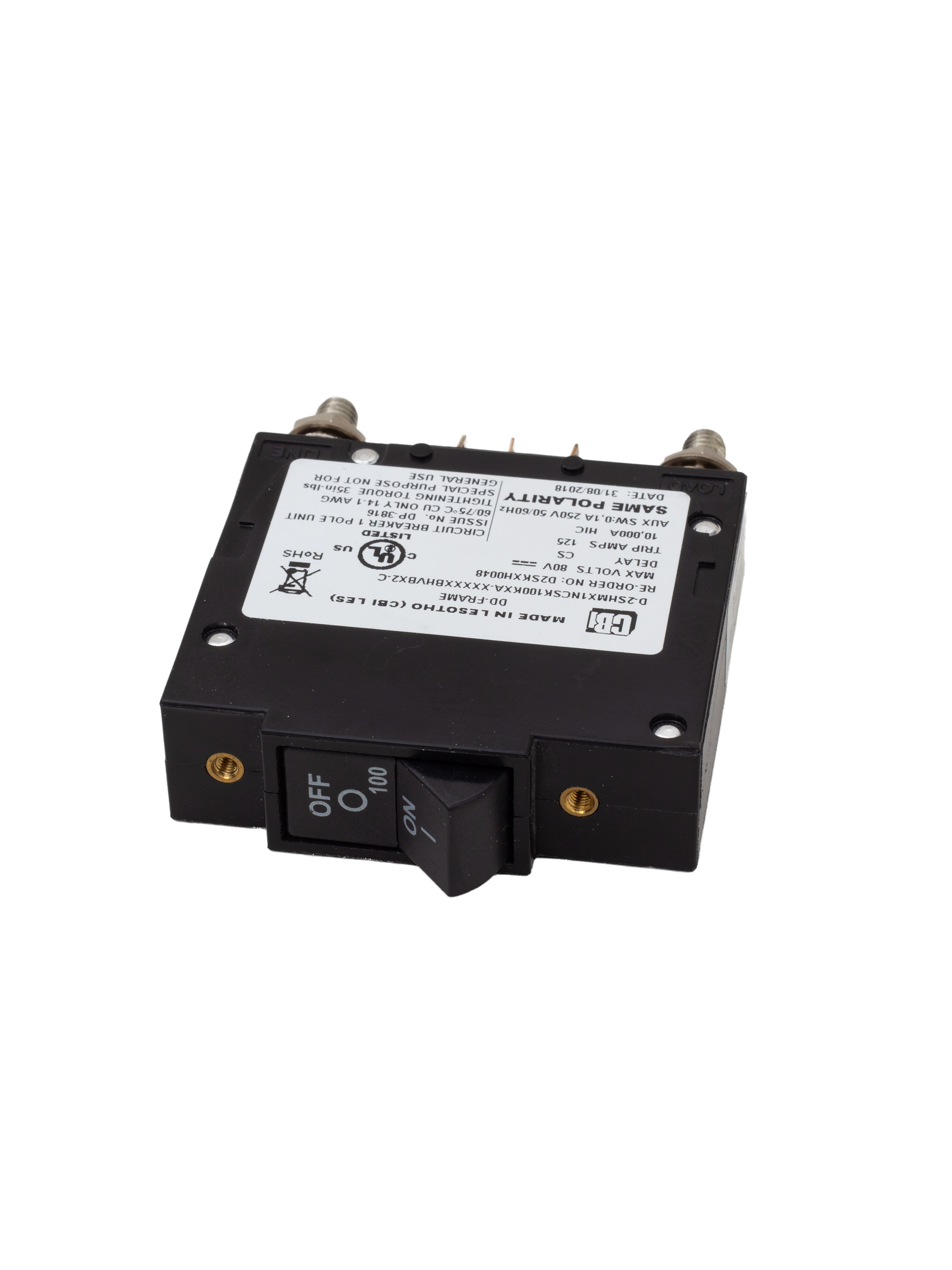 WYŁĄCZNIK NADPRĄDOWY CBI ELECTRIC 80V 125A (4946)
