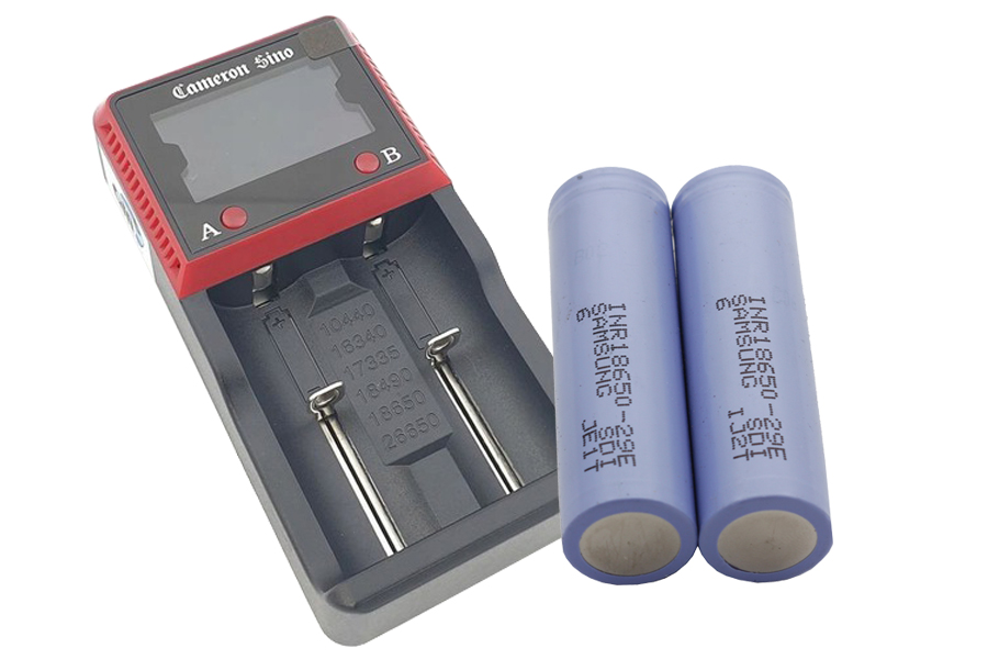 ŁADOWARKA DO BATERII AKU LI-ION + 2X INR18650-29E
