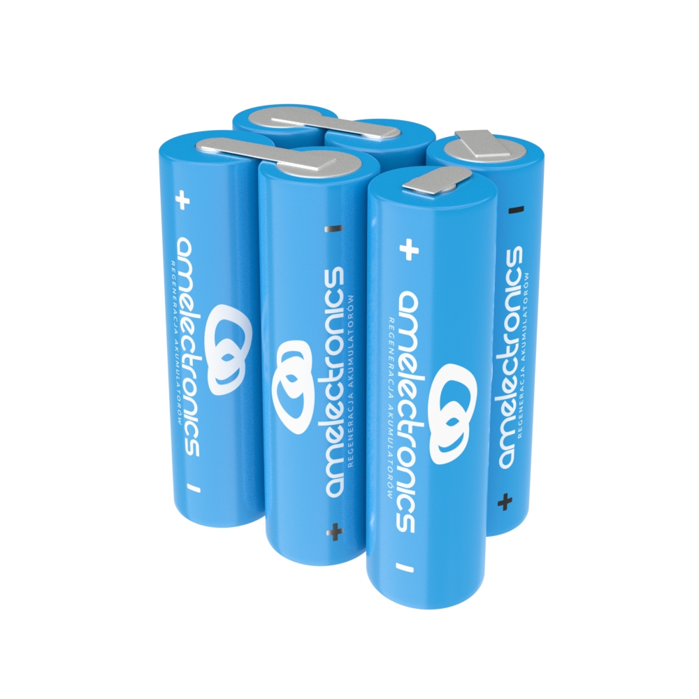 PAKIET AKUMULATORÓW 6 OGNIW AA 7,2V 1000mAh NI-CD (1022)