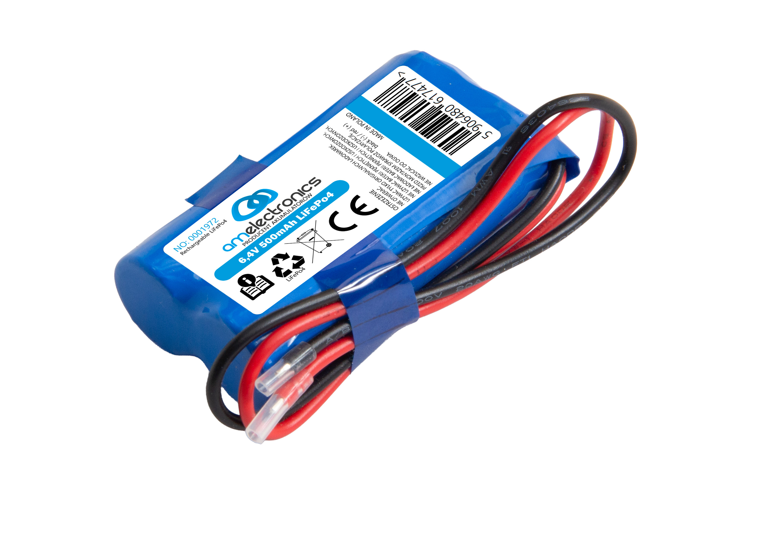 Akumulator 6,4V 500mAh LiFePo4 IFR14500 (1972)