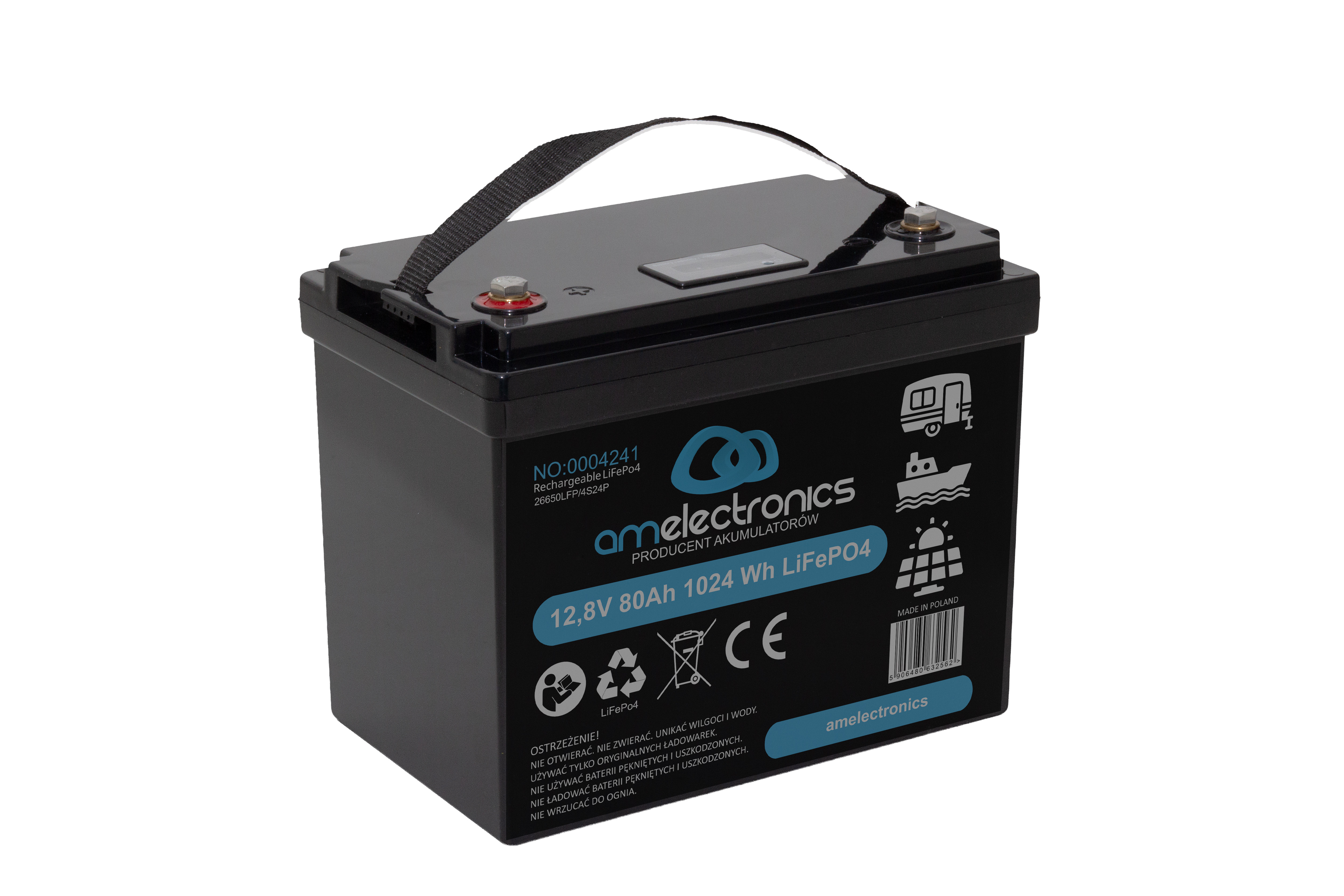 AKUMULATOR 12,8V 80AH 4S24P LiFePO4 z wyświetlaczem (4241)